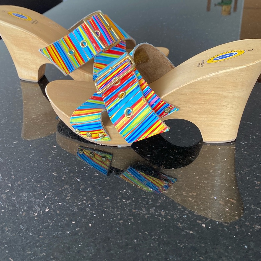 Dr. Scholl’s summer clogs limited addition heels size 7 never worn without tag
